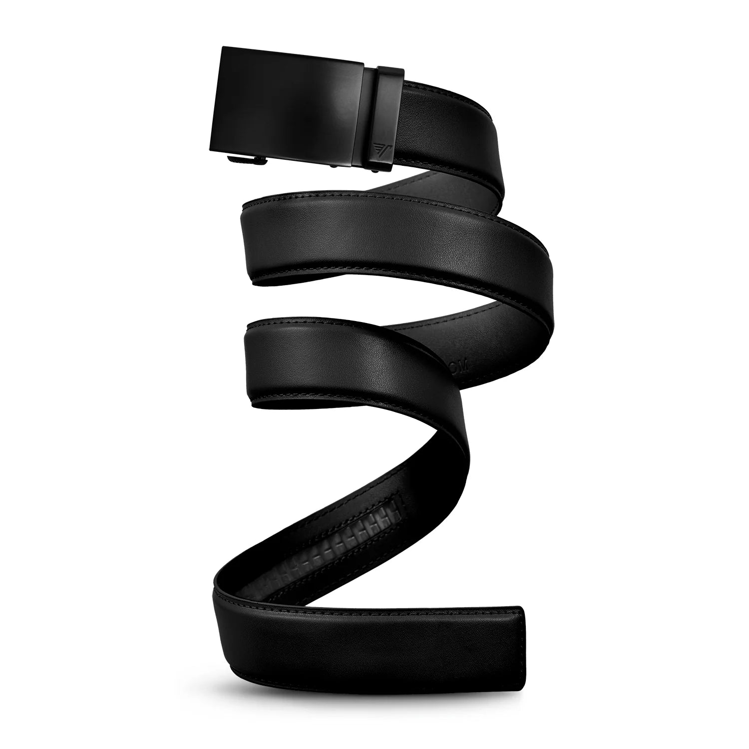 Détail de la boucle automatique noire de la ceinture Olympia– MaCeinture.ma